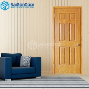Cửa Gỗ HDF Veneer 6A-Sồi 2-HDFV-SGD