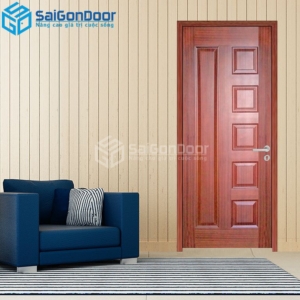 Cửa Gỗ HDF Veneer 6B-Căm Xe 3-HDFV-SGD
