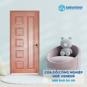 Cửa Gỗ HDF Veneer 6B Căm Xe-SGD
