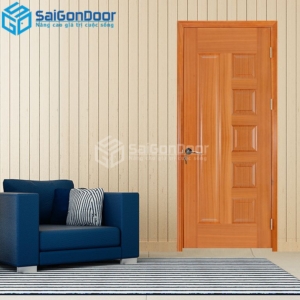 Cửa Gỗ HDF Veneer 6B-sapele 4-HDFV-SGD
