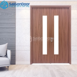 Cửa Gỗ MDF Melamine 2P1G1-MDFM-SGD