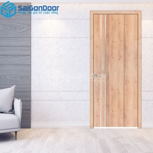 Cửa Gỗ MDF Melamine P1R2 inox-MDFM-SGD