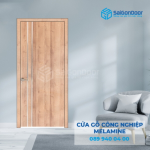 Cửa Gỗ MDF Melamine P1R2 inox-SGD