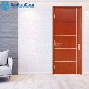 Cửa Gỗ MDF veneer P1R5 Xoan Đào 2.-MDFV-SGD