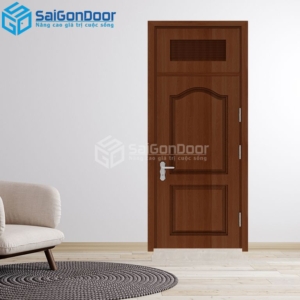 Cửa Gỗ Công Nghiệp SGD 2A walnut 1-HDFV-SGD