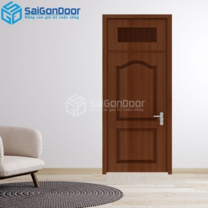 Cửa Gỗ Công Nghiệp SGD 2A walnut 2-HDFV-SGD