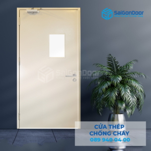 Cửa Thép Chống Cháy P1G1 kinh cuong luc-SGD