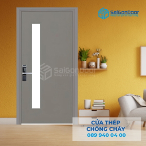 Cửa Thép Chống Cháy P1G1 xam 2-SGD