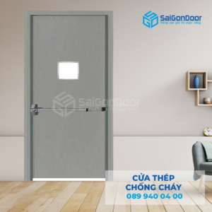 Cửa Thép Chống Cháy P1G1 xam thanh thoa hiem-SGD