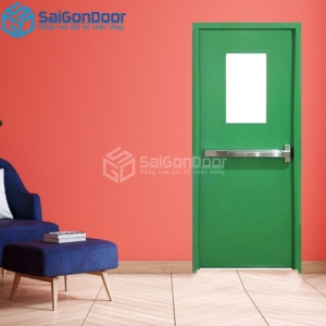 Cửa Thép Chống Cháy P1G1 xanh-a-SGD
