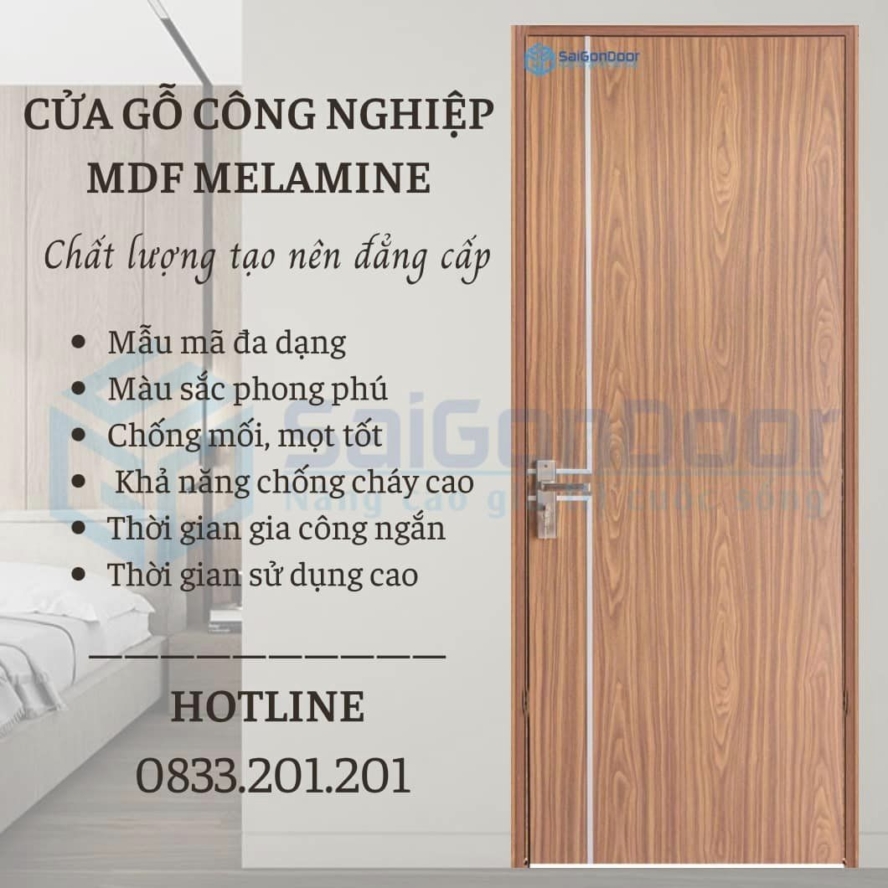 Ưu điểm cửa gỗ MDF Melamine chính hãng