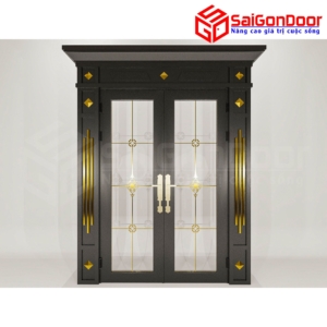 Cửa Nhôm Vân Gỗ SGD-CNVG-34